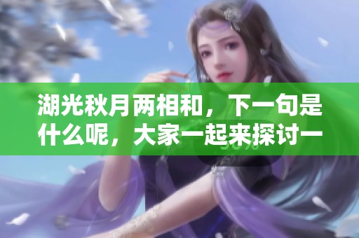 湖光秋月两相和，下一句是什么呢，大家一起来探讨一下吧