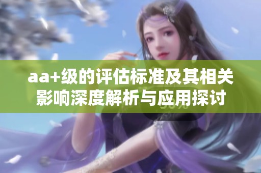 aa+级的评估标准及其相关影响深度解析与应用探讨