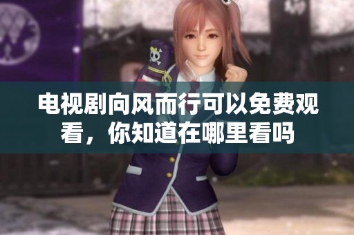电视剧向风而行可以免费观看，你知道在哪里看吗