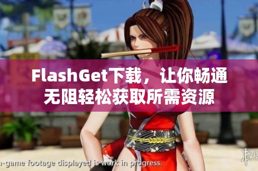 FlashGet下载，让你畅通无阻轻松获取所需资源