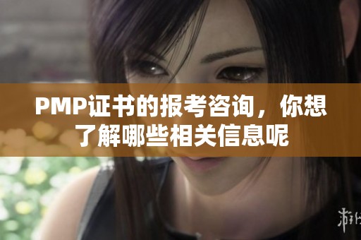 PMP证书的报考咨询，你想了解哪些相关信息呢