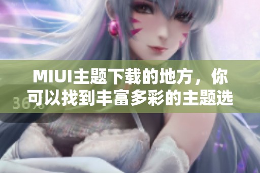 MIUI主题下载的地方，你可以找到丰富多彩的主题选择！