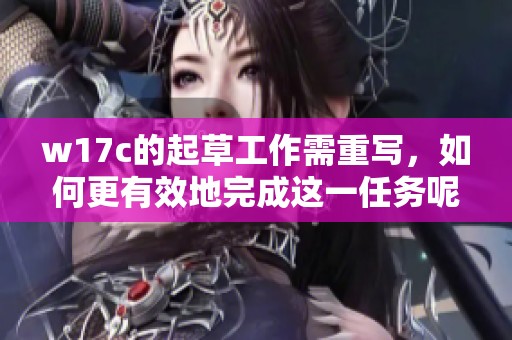 w17c的起草工作需重写，如何更有效地完成这一任务呢