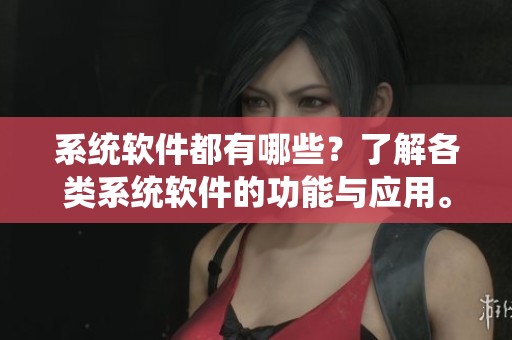 系统软件都有哪些？了解各类系统软件的功能与应用。
