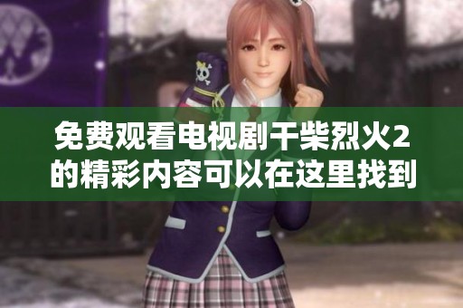 免费观看电视剧干柴烈火2的精彩内容可以在这里找到