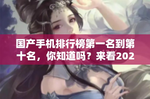 国产手机排行榜第一名到第十名，你知道吗？来看2023年最新的手机排名吧！