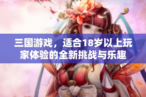三国游戏，适合18岁以上玩家体验的全新挑战与乐趣