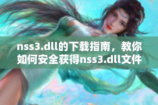 nss3.dll的下载指南，教你如何安全获得nss3.dll文件