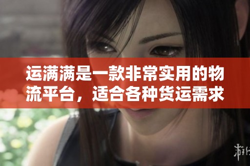 运满满是一款非常实用的物流平台，适合各种货运需求。