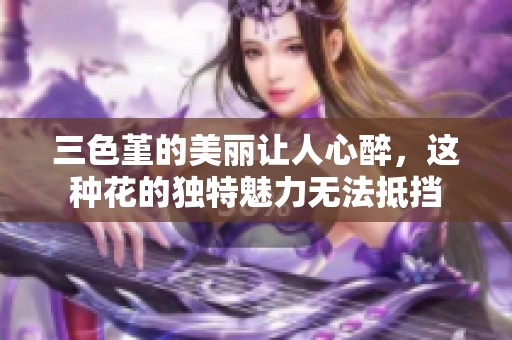 三色堇的美丽让人心醉，这种花的独特魅力无法抵挡
