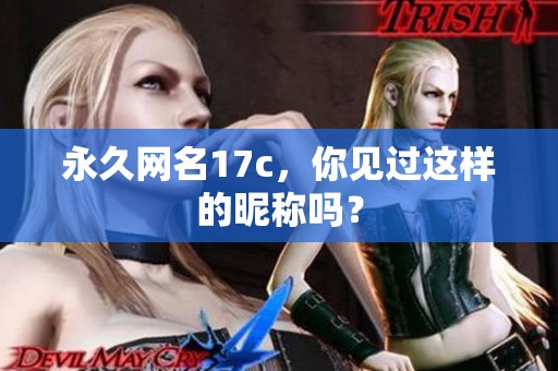 永久网名17c，你见过这样的昵称吗？