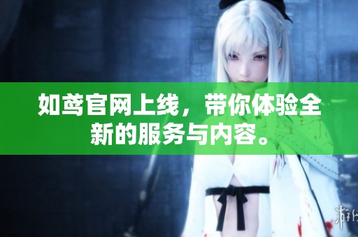 如鸢官网上线，带你体验全新的服务与内容。