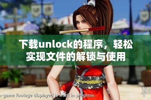 下载unlock的程序，轻松实现文件的解锁与使用