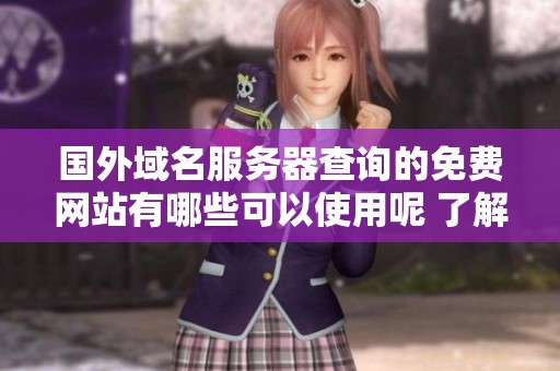 国外域名服务器查询的免费网站有哪些可以使用呢 了解这些资源让你更方便查询域名信息