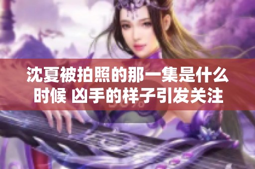 沈夏被拍照的那一集是什么时候 凶手的样子引发关注