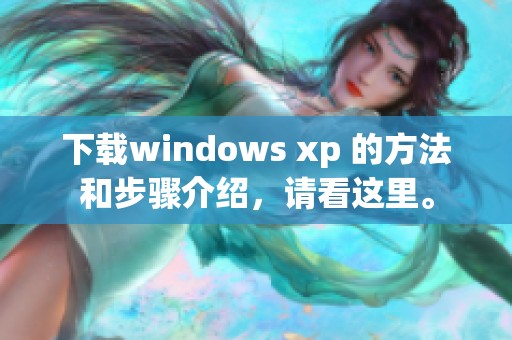 下载windows xp 的方法和步骤介绍，请看这里。