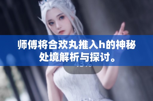 师傅将合欢丸推入h的神秘处境解析与探讨。