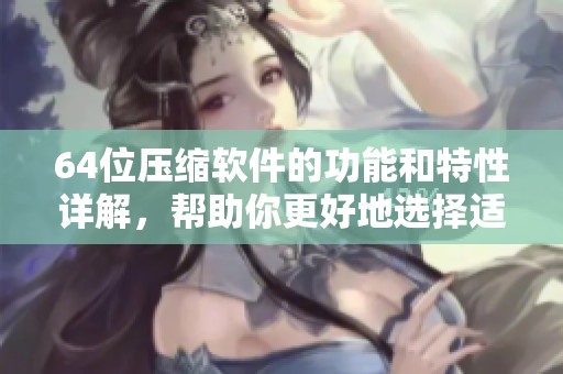 64位压缩软件的功能和特性详解，帮助你更好地选择适合的工具