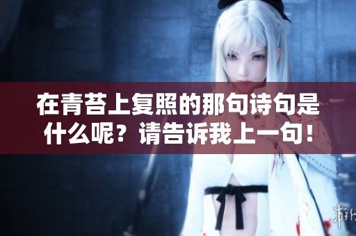 在青苔上复照的那句诗句是什么呢？请告诉我上一句！