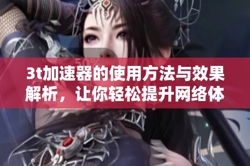 3t加速器的使用方法与效果解析，让你轻松提升网络体验的利器