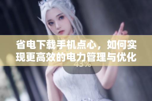 省电下载手机点心，如何实现更高效的电力管理与优化使用体验
