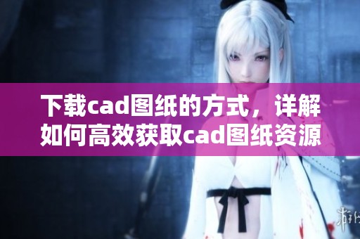 下载cad图纸的方式，详解如何高效获取cad图纸资源。