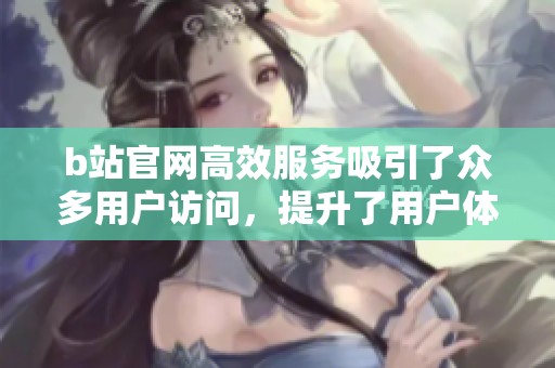 b站官网高效服务吸引了众多用户访问，提升了用户体验与满意度