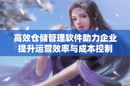高效仓储管理软件助力企业提升运营效率与成本控制