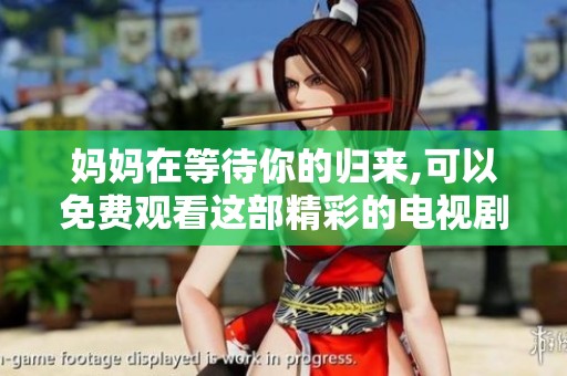 妈妈在等待你的归来,可以免费观看这部精彩的电视剧