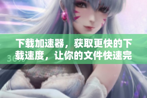 下载加速器，获取更快的下载速度，让你的文件快速完成下载。