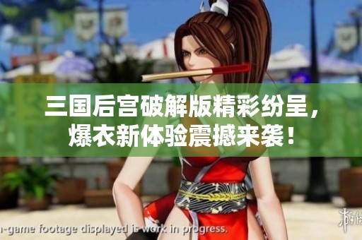 三国后宫破解版精彩纷呈，爆衣新体验震撼来袭！