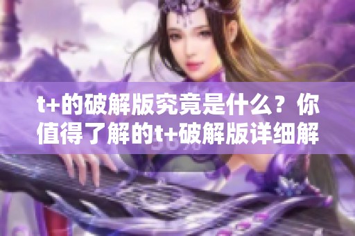 t+的破解版究竟是什么？你值得了解的t+破解版详细解析与使用技巧