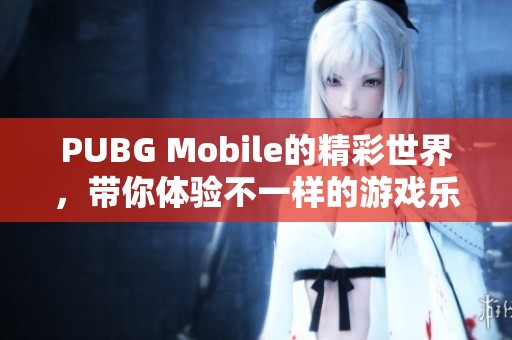 PUBG Mobile的精彩世界，带你体验不一样的游戏乐趣与挑战