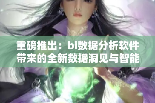 重磅推出：bi数据分析软件带来的全新数据洞见与智能决策解决方案