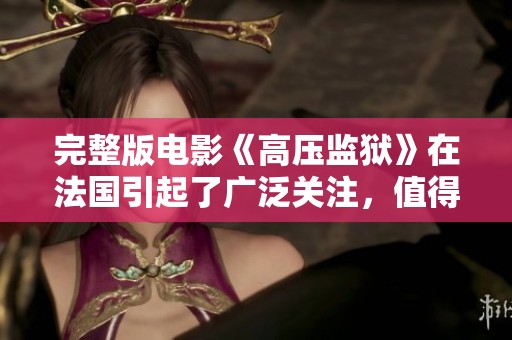 完整版电影《高压监狱》在法国引起了广泛关注，值得一看！