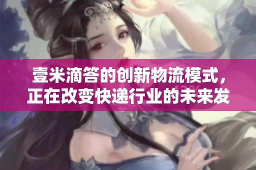 壹米滴答的创新物流模式，正在改变快递行业的未来发展方向