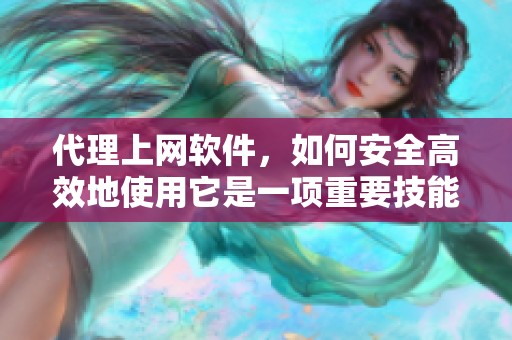 代理上网软件，如何安全高效地使用它是一项重要技能
