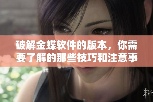 破解金蝶软件的版本，你需要了解的那些技巧和注意事项