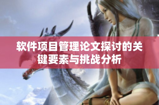 软件项目管理论文探讨的关键要素与挑战分析