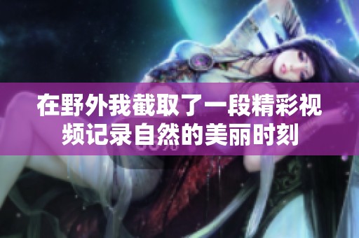 在野外我截取了一段精彩视频记录自然的美丽时刻