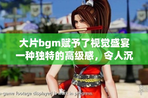 大片bgm赋予了视觉盛宴一种独特的高级感，令人沉醉的音乐体验也成为了影片的灵魂。