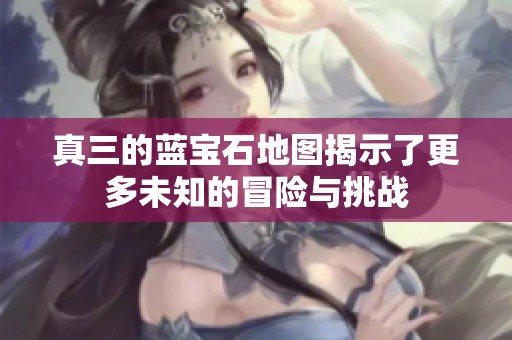 真三的蓝宝石地图揭示了更多未知的冒险与挑战