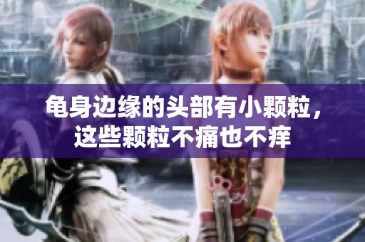 龟身边缘的头部有小颗粒，这些颗粒不痛也不痒