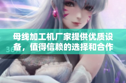 母线加工机厂家提供优质设备，值得信赖的选择和合作伙伴。