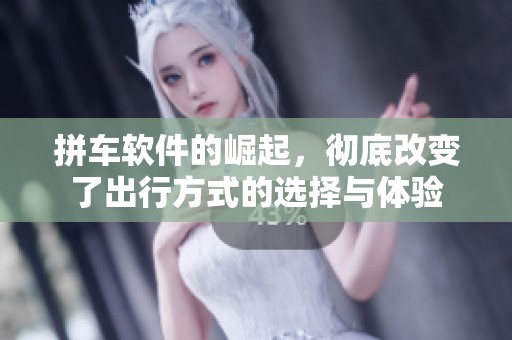拼车软件的崛起，彻底改变了出行方式的选择与体验