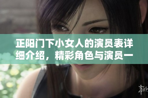 正阳门下小女人的演员表详细介绍，精彩角色与演员一一解析