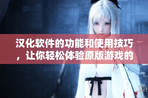 汉化软件的功能和使用技巧，让你轻松体验原版游戏的魅力