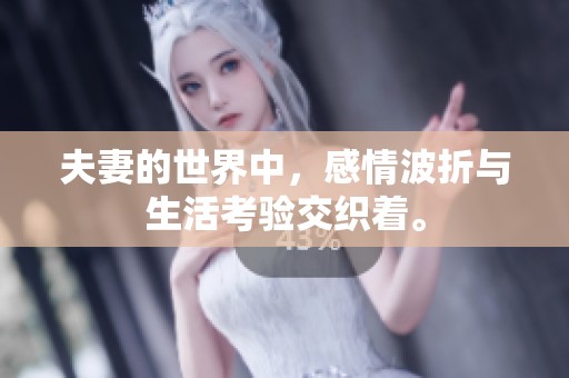 夫妻的世界中，感情波折与生活考验交织着。