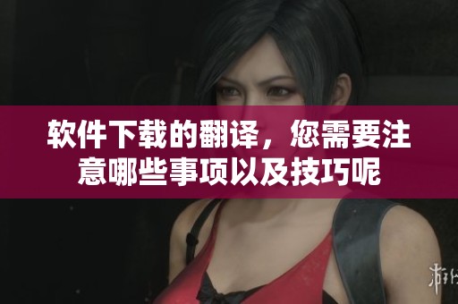 软件下载的翻译，您需要注意哪些事项以及技巧呢