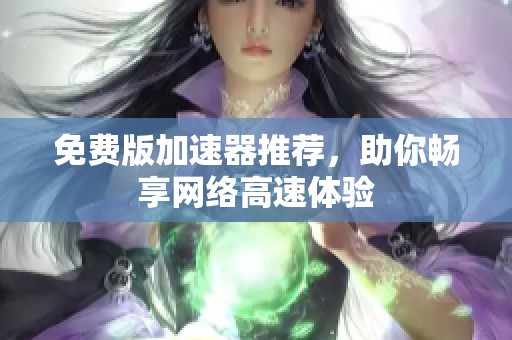 免费版加速器推荐，助你畅享网络高速体验